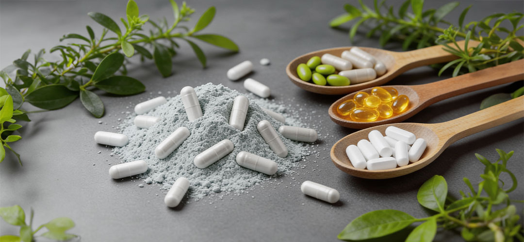 Zeolith und Nahrungsergänzungsmittel sind gut kombinierbar Zeolith und Nahrungsergänzungsmittel sind gut kombinierbar